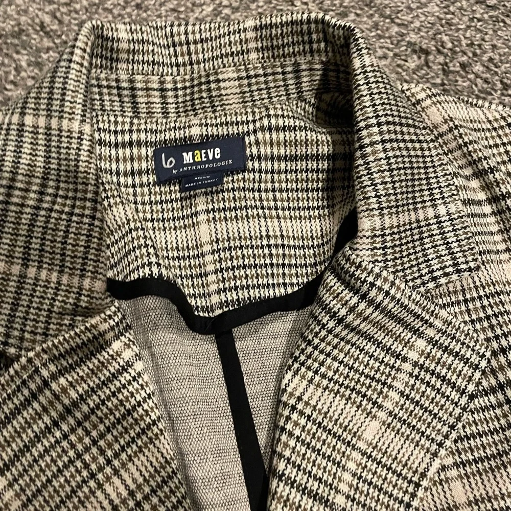 Maeve by Anthropologie Colkgiate Plaud Knit Blazer/ Med - Picture 5 of 7